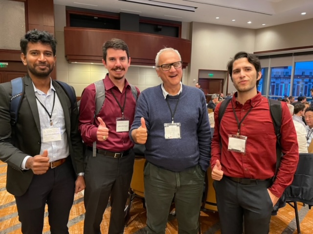 Josh, Sahil and me with Prf. Besson (our academic grandfather)